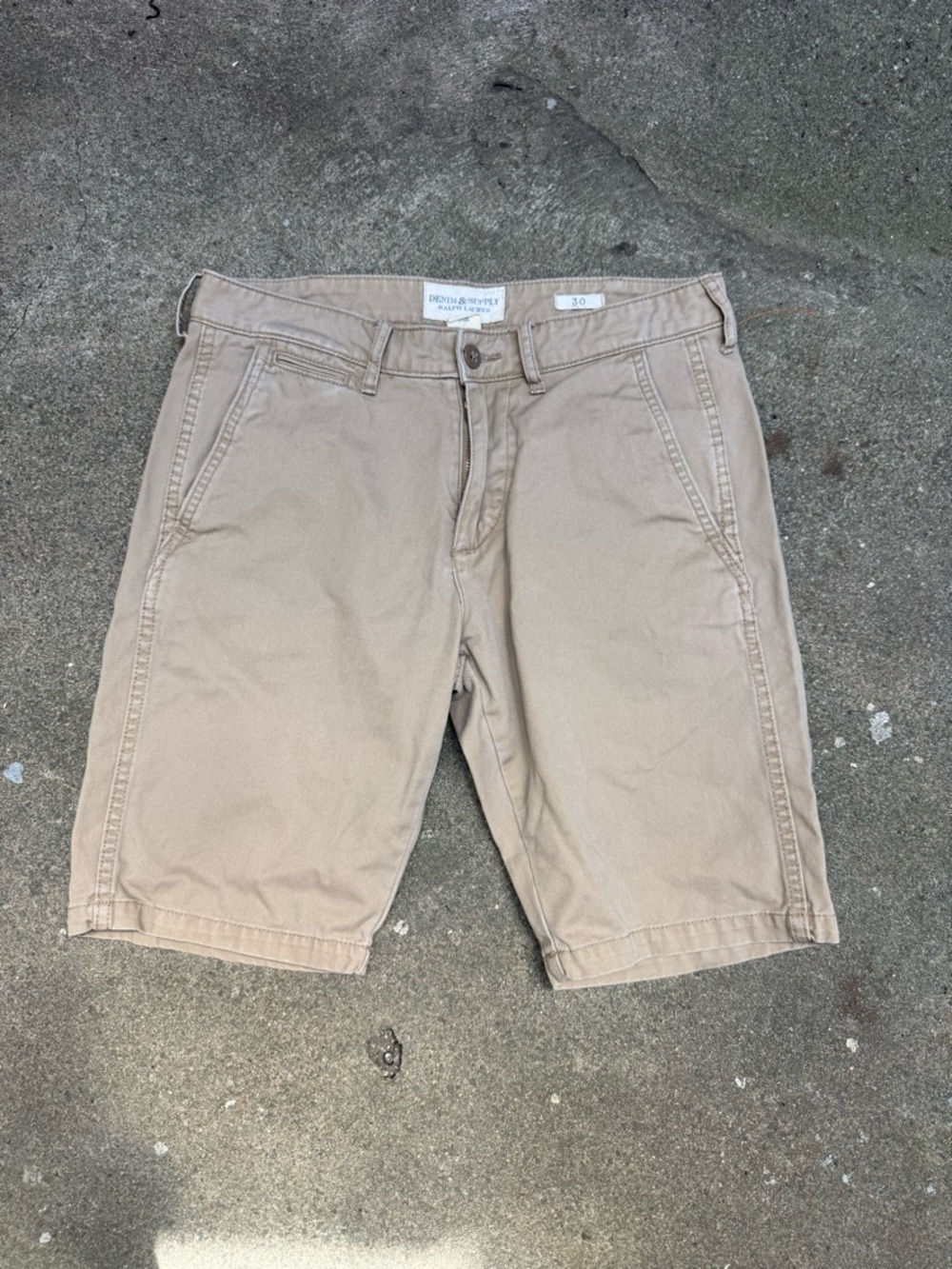 Denim & Supply Ralph Lauren Shorts Mens 30 Khaki Chino Casual Classic